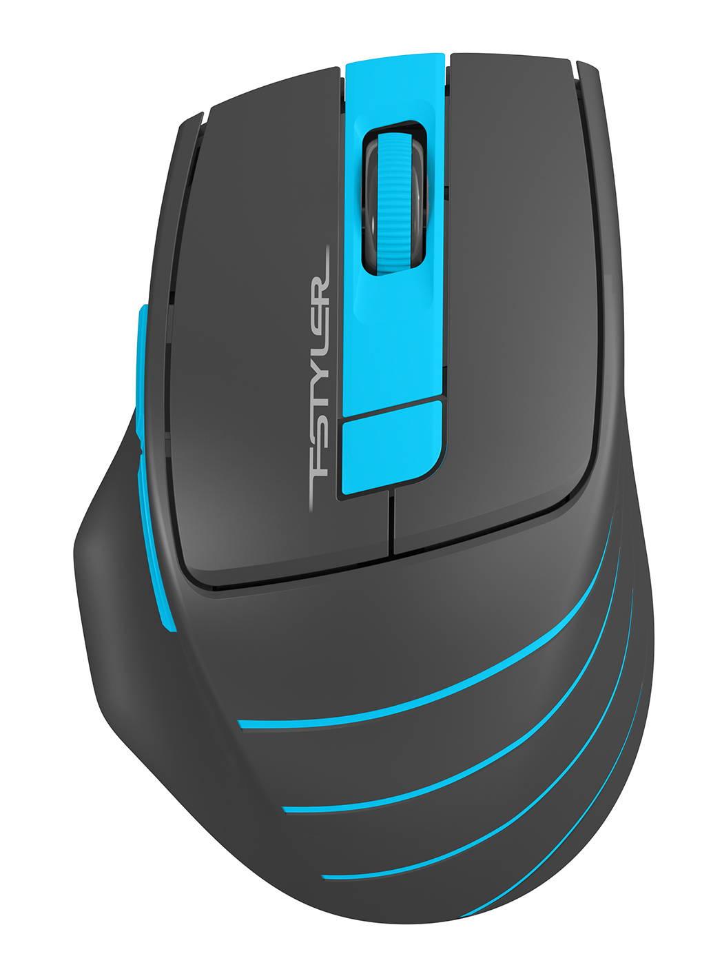 

Мышь беспроводная A4Tech Fstyler FG30S, 2000dpi, оптическая светодиодная, USB, серый/синий, Fstyler FG30S