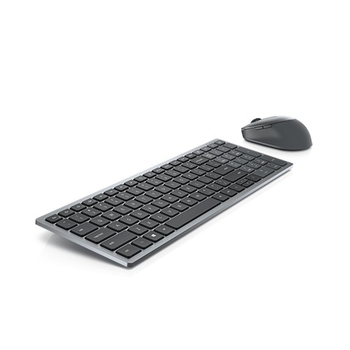 Клавиатура + мышь Dell KM7120W, беспроводной, USB, серебристый (580-AIWS)