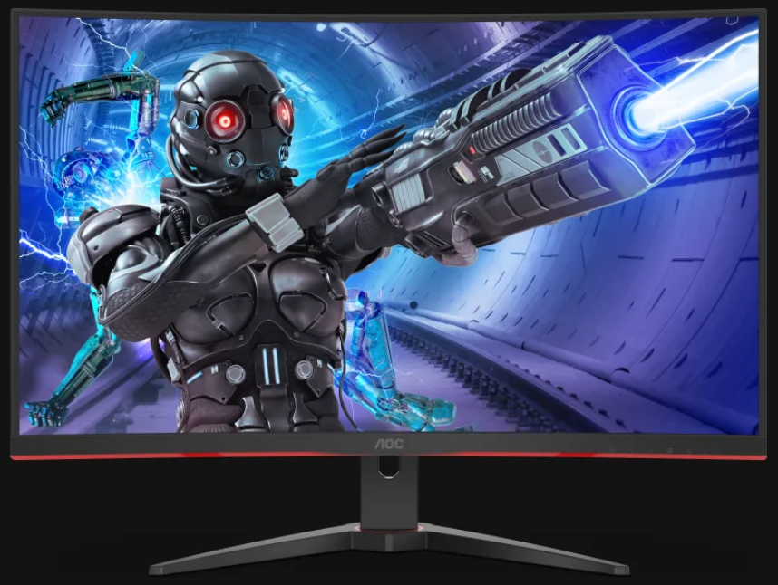 Монитор 31.5" AOC C32G2ZE черный/красный