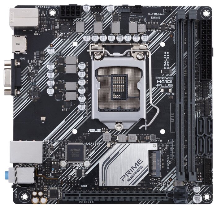 

Материнская плата ASUS PRIME H410I-PLUS, Socket1200, Intel H410, 2xDDR4, PCI-Ex16, 4SATA3, 7.1-ch, GLAN, 4USB 3.2, VGA, HDMI, mini-ITX, OEM, PRIME H410I-PLUS