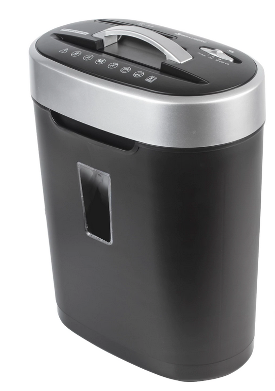 

Шредер Brauberg S8, секретность P-4, фрагменты - 4 мм x 1.8 см, объем 16 л, кол-во листов до 8 шт., скобы, карты, CD, черный (530962), S8
