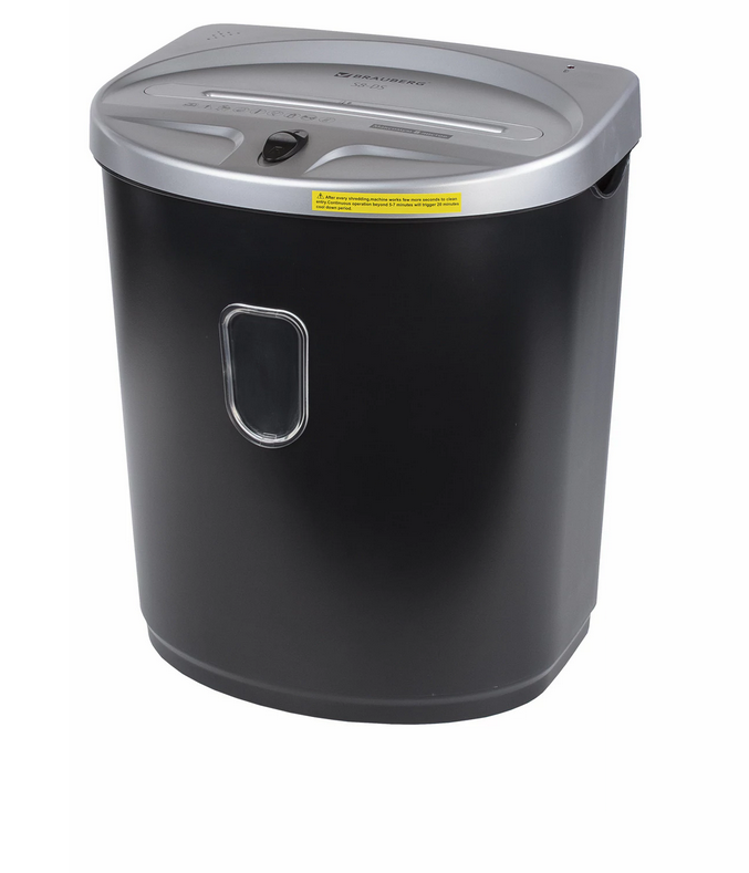 

Шредер Brauberg S8-DS, секретность P-2, полосы - 4 мм, объем 23 л, кол-во листов до 8 шт., скобы, карты, серебристый/черный (531772), S8-DS