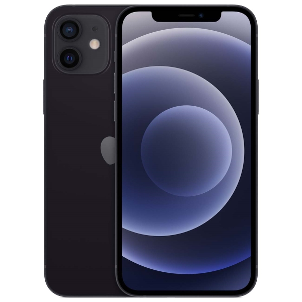 

Смартфон Apple iPhone 12, 6.1" 2532x1170 OLED, Apple A14 Bionic, 64Gb, 3G/LTE/5G, NFC, WiFi, BT, 2xCam, 2-Sim(nanoSim+eSim), Lightning 8-pin, iOS 14, черный (MGJ53RU/A), iPhone 12