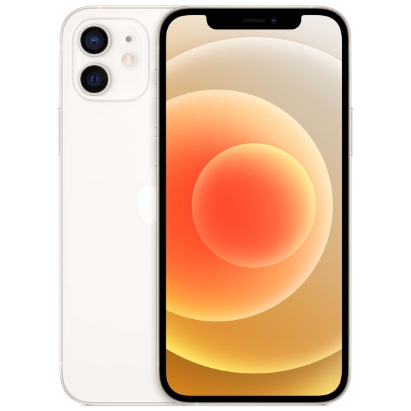 

Смартфон Apple iPhone 12, 6.1" 1170x2532 OLED, Apple A14 Bionic, 64Gb, 3G/4G/5G, NFC, Wi-Fi, BT, 2xCam, 2-Sim, Lightning, iOS 14, белый (MGJ63RU/A), iPhone 12