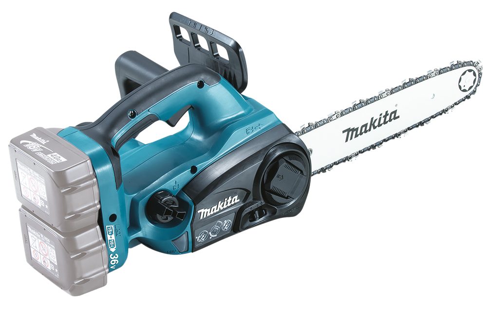 

Пила цепная Makita LXT DUC302Z, шина 30см, шаг 3/8 дюйма, аккумуляторная, 2 по 18В, Li-Ion, 4.1кг, без АКБ и ЗУ (0088381670852), DUC302Z