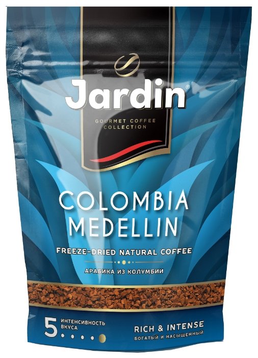 Кофе растворимый Jardin Colombia Medellin 150 г, мягкая упаковка, сублимированный