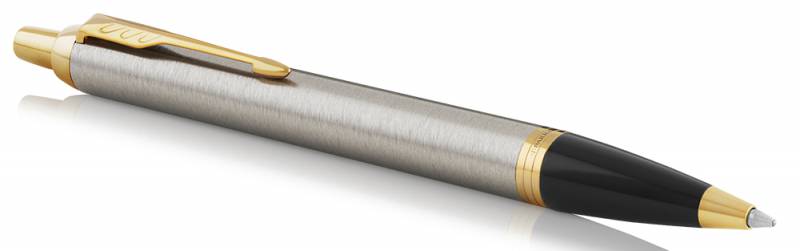 

Ручка шариковая автомат Parker IM Core IM Metal Core Brushed Metal GT, синий, Латунь, позолота, подарочная упаковка (1931670), IM Metal Core Brushed Metal GT