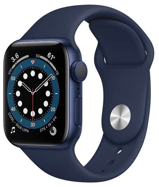 

Смарт-часы APPLE Watch Series 6 GPS 40mm OLED, синий (MG143RU/A), Watch Series 6 GPS 40mm
