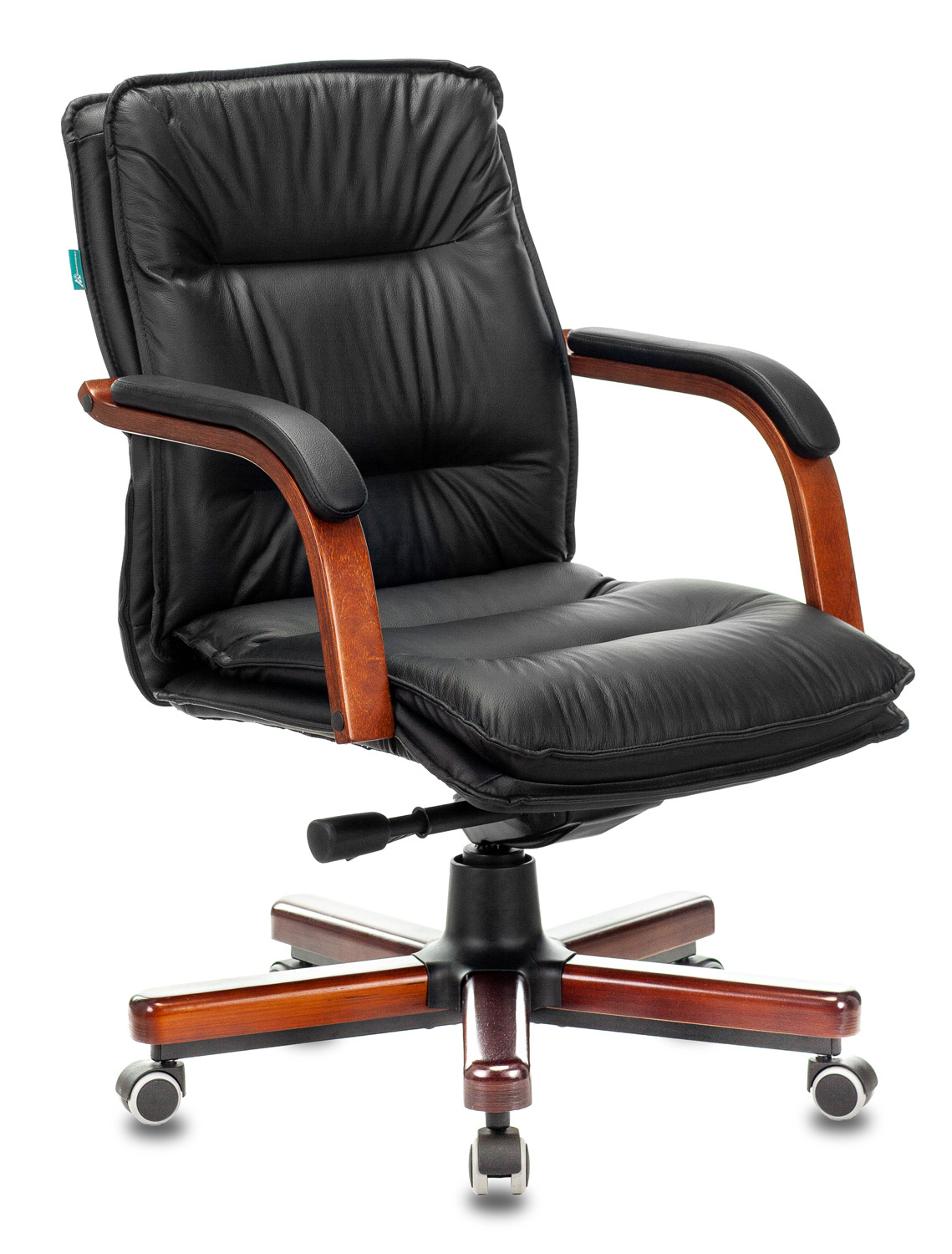 Кресло руководителя Бюрократ T-9927WALNUT-LOW, черный
