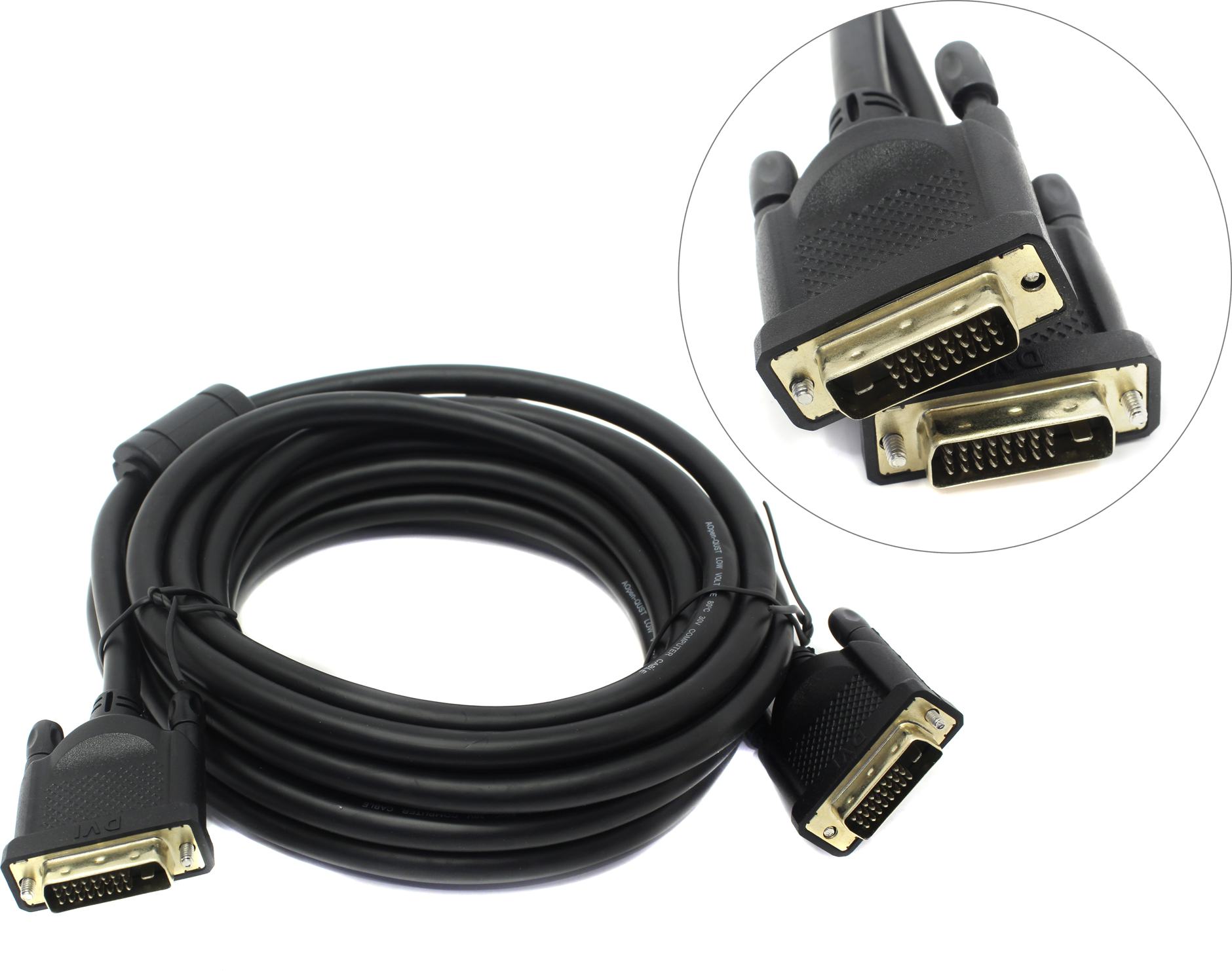 

Кабель DVI(25M)-DVI(25M) Single Link, ферритовый фильтр, 5 м, черный Aopen/Qust (ACG442GD-5M)