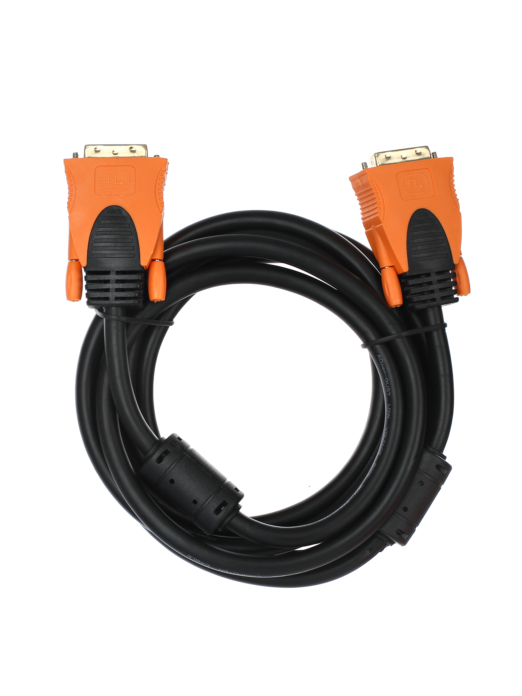 

Кабель DVI(25M)-DVI(25M) Single Link, ферритовый фильтр, 3м, черный/оранжевый Aopen/Qust (ACG446D-3M)