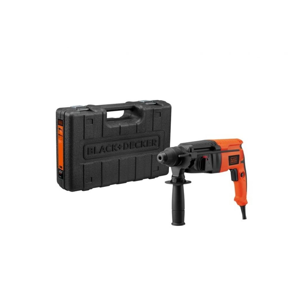 Перфоратор BLACK+DECKER BDHR26KR-RU, сетевой, SDS-Plus, 800Вт, 3 Дж, 1050 об/мин, 5200 уд/мин, кейс, 2.4кг