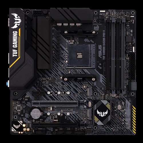 

Материнская плата ASUS TUF GAMING B450M-PRO II, SocketAM4, AMD B450, 4xDDR4, 2PCI-Ex16, 6SATA3, 7.1-ch, GLAN, 7 USB 3.2, 1 USB Type-C, HDMI, DP, mATX, Retail, TUF GAMING B450M-PRO II