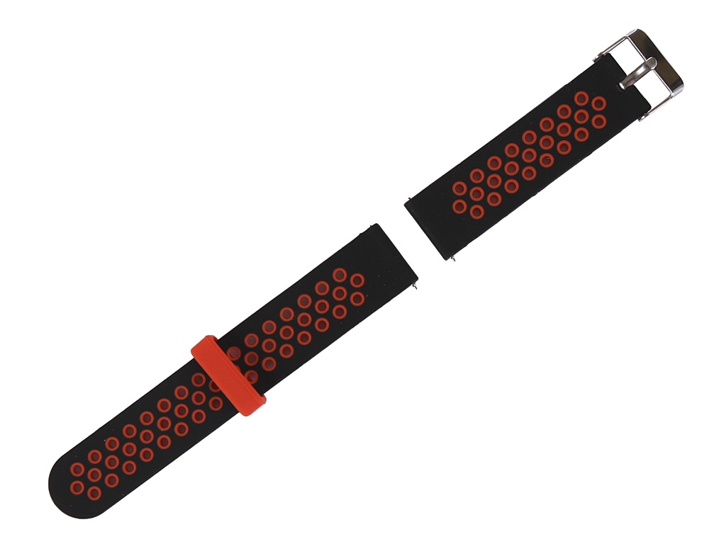 

Ремешок Red Line для Xiaomi Xiaomi Amazfit BIP/GTS, 20 мм, силикон, черный/красный (УТ000020335)