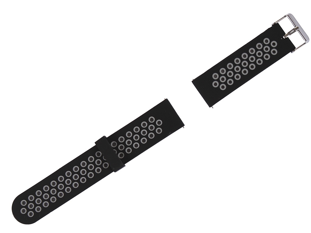 

Ремешок Red Line для Xiaomi Xiaomi Amazfit BIP/GTS, 20 мм, силикон, черный/серый (УТ000020336)