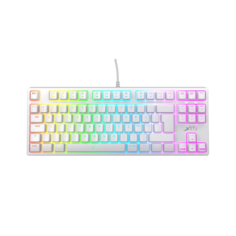 

Клавиатура проводная Xtrfy K4 RGB Tenkeyless WHITE Edition, механическая, Kailh Red, подсветка, USB, белый (XG-K4-RGB-TKL-WH-R-RUS), K4 RGB Tenkeyless WHITE Edition