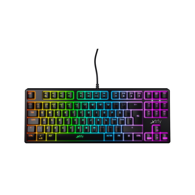 

Клавиатура проводная Xtrfy K4 RGB Tenkeyless, механическая, Kailh Red, подсветка, USB, черный (XG-K4-RGB-TKL-R-RUS), K4 RGB Tenkeyless