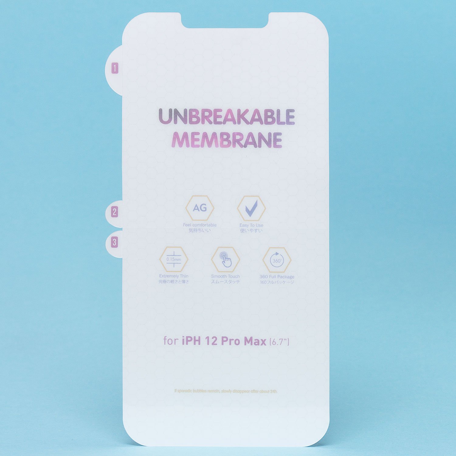 

Защитная пленка Kurato RORI для экрана смартфона Apple iPhone 12 Pro Max, поверхность глянцевая (119318)