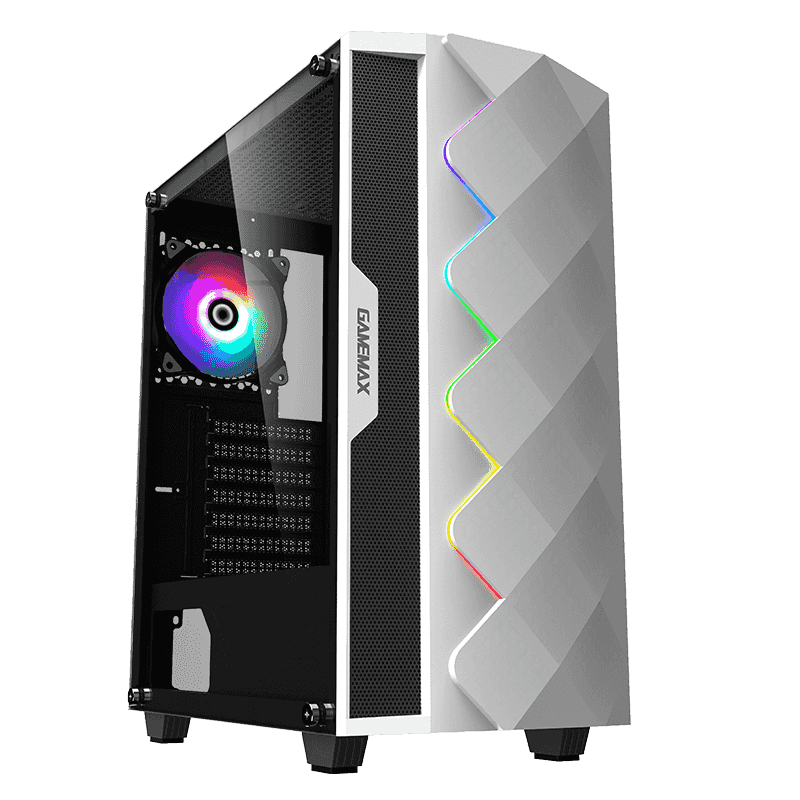 

Корпус GameMax White Diamond, ATX, Midi-Tower, USB 3.0, белый, без БП (White Diamond MFG.A361), White Diamond