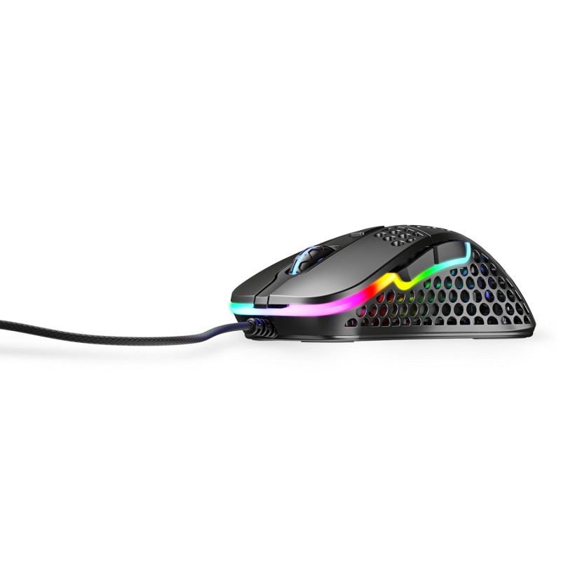 

Мышь проводная Xtrfy M4 RGB, 16000dpi, оптическая лазерная, USB, черный (XG-M4-RGB-BLACK), M4 RGB