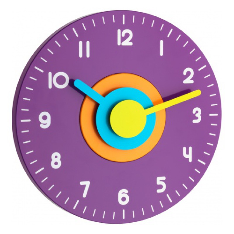 Часы TFA 60.3015.11 , от батарейки, настенные, фиолетовый (60.3015.11 )