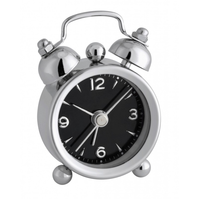 Часы TFA 60.1000.01 , от батарейки, будильник, серебристый (60.1000.01 )