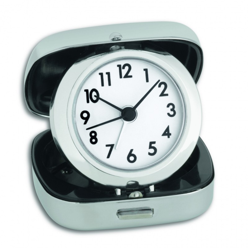Часы TFA 60.1012, от батарейки, будильник, серебристый (60.1012)