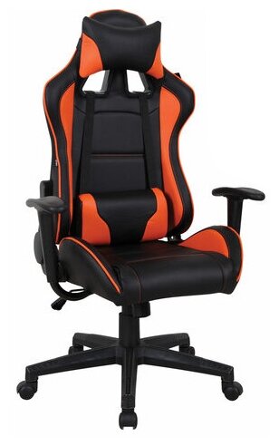 Кресло игровое Brabix GT Racer GM-100 черный/оранжевый (531925)