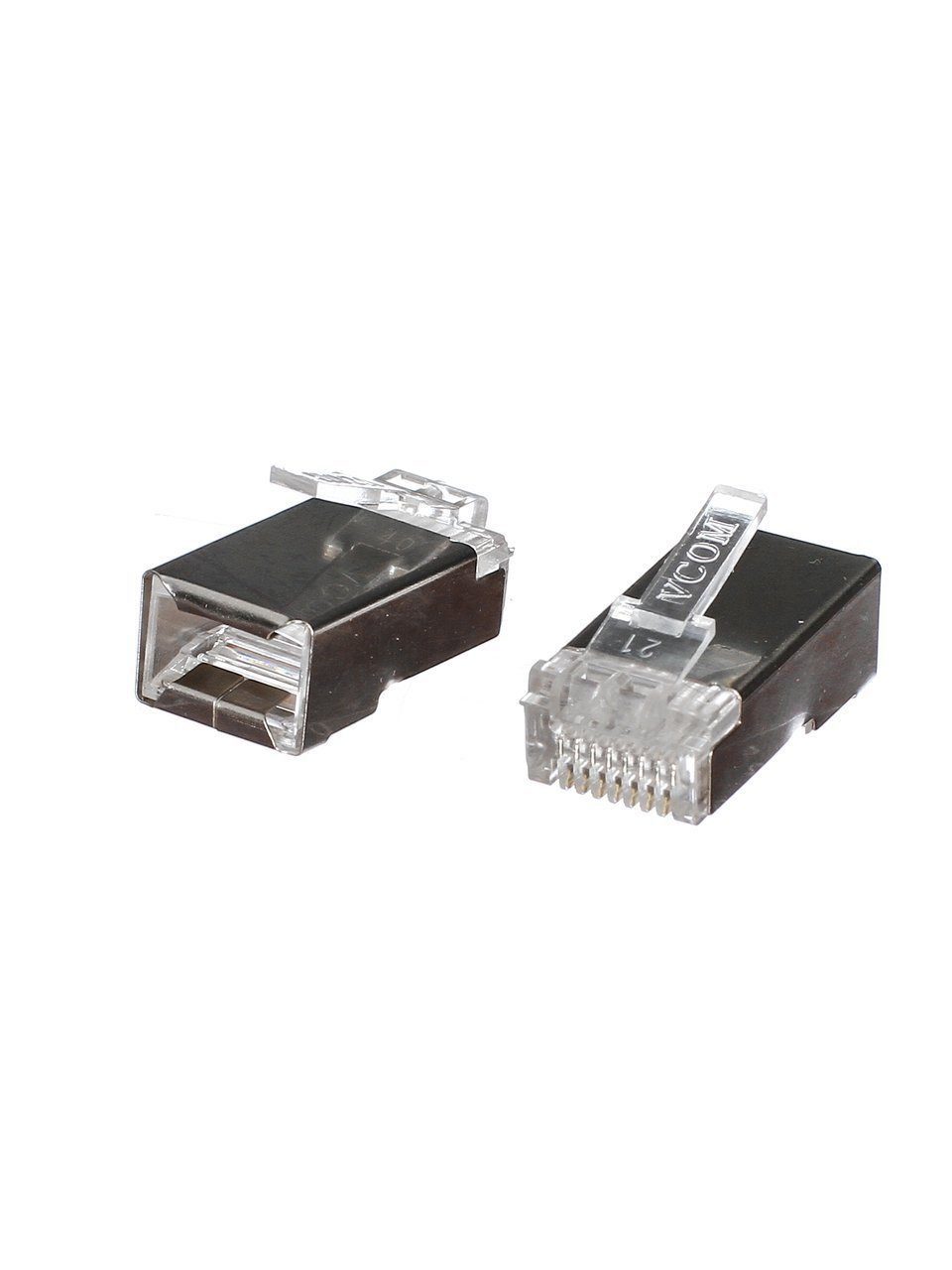 Коннектор RJ-45 8P8C категория 5, экранированный, 20шт., VCOM VNA2230 (VNA2230-1/20)