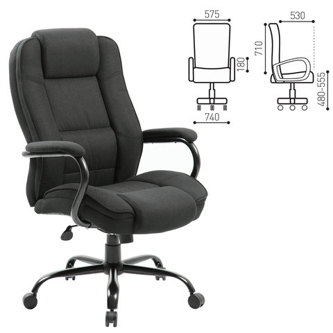 

Кресло руководителя Brabix Heavy Duty HD-002 черный (531830), HD-002