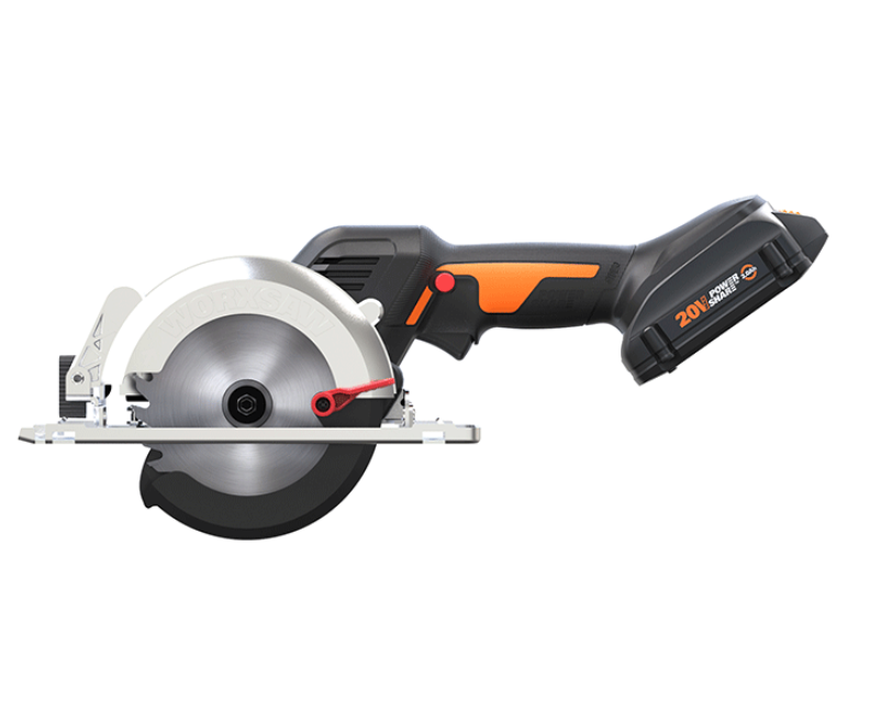 

Дисковая мини-пила WORX WX531.9, 6900 об/мин, диаметр диска 120мм, аккумуляторная Li-Ion 20В, WX531.9