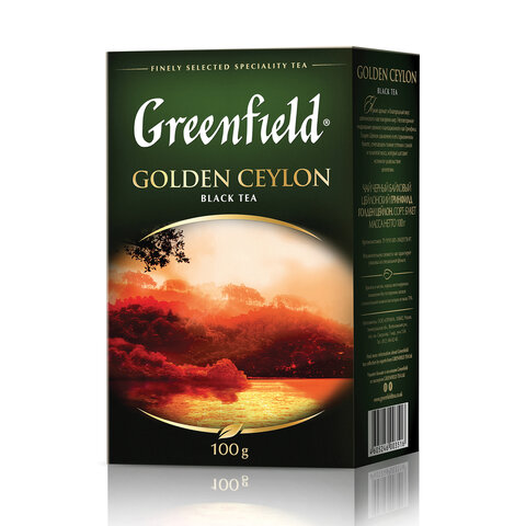 

Чай листовой черный Greenfield Golden Ceylon, крупнолистовой, 100г (0351), Golden Ceylon