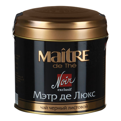 Чай листовой черный Maitre Мэтр де Люкс, 100г (бар165р)