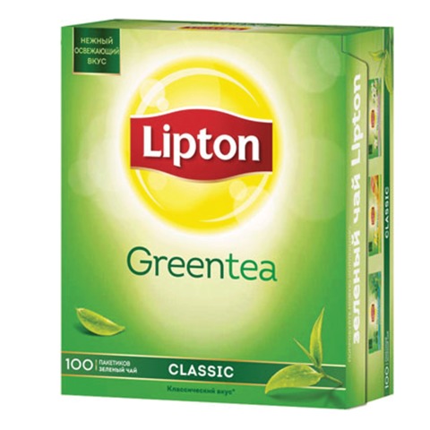 Чай в пакетиках зеленый Lipton Clear Green, 100шт.x1.3г (65415224)