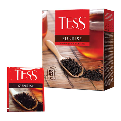 Чай в пакетиках черный TESS Sunrise, 100шт.x1.8г (0918-09)