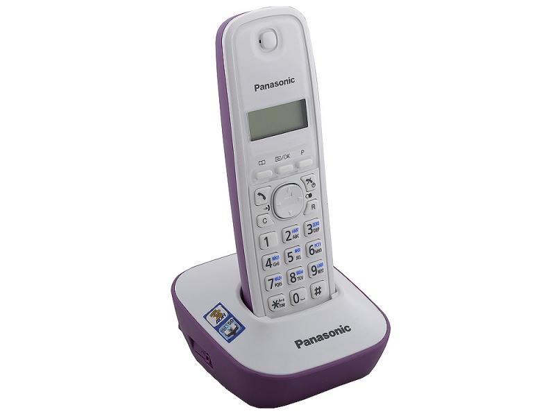 Радиотелефон Panasonic KX-TG1611, DECT, АОН, фиолетовый (KX-TG1611RUF)