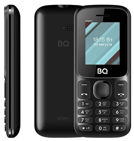 Мобильный телефон BQ 1848 Step+, 1.77" 160x128 TN, 32Mb RAM, 32Mb, BT, 2-Sim, 600 мА·ч, micro-USB, черный, без ЗУ
