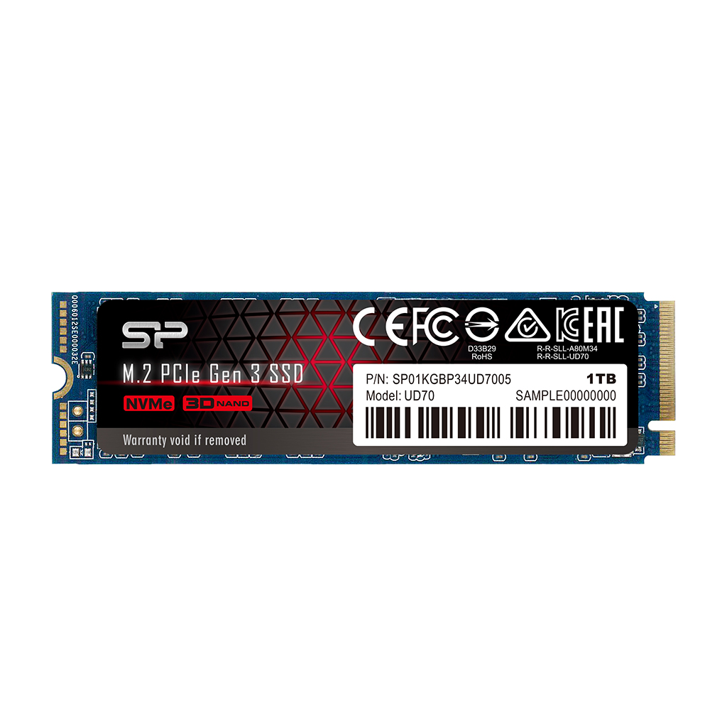 

Твердотельный накопитель (SSD) Silicon Power 1Tb UD70, 2280, M.2, NVMe (SP01KGBP34UD7005)