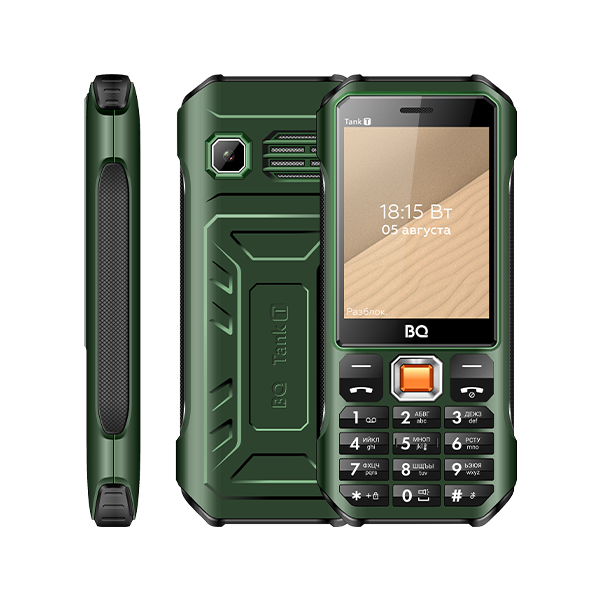 

Мобильный телефон BQ 2824 Tank T, 2.8" 320x240 TN, 32.8Mb RAM, 32.8Mb, BT, 1xCam, 2-Sim, 1800mAh, ударопрочный корпус, micro-USB, зеленый, 2824 Tank T