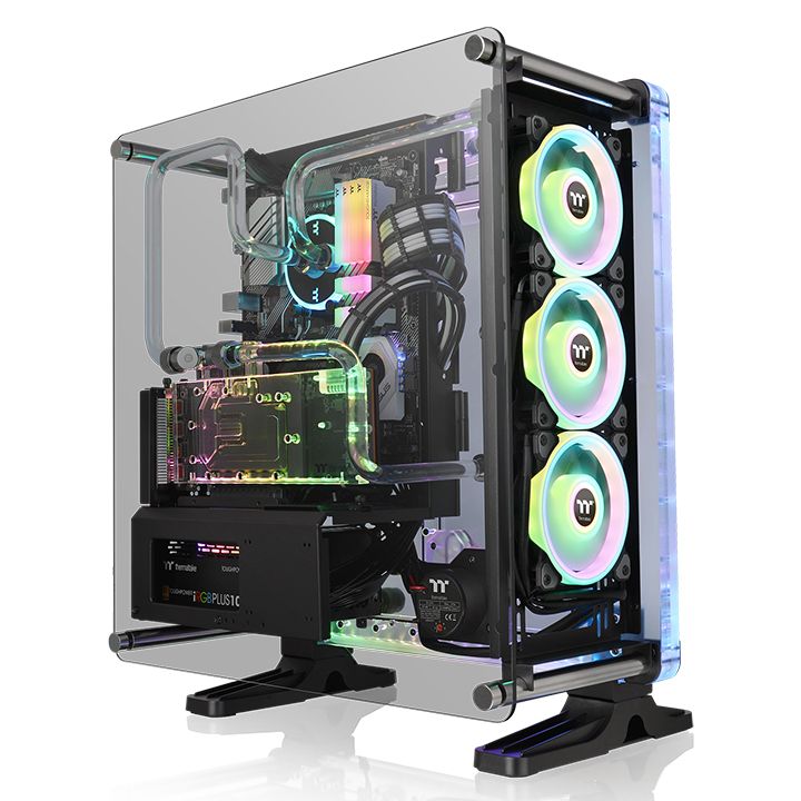 

Корпус Thermaltake DistroCase 350P, ATX, Midi-Tower, 2xUSB 3.0, черный, без БП (CA-1Q8-00M1WN-00), DistroCase 350P