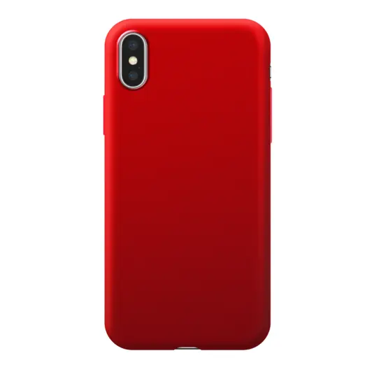 

Чехол-накладка Deppa Case Silk для смартфона Apple iPhone X/XS, полиуретан, красный (89042)