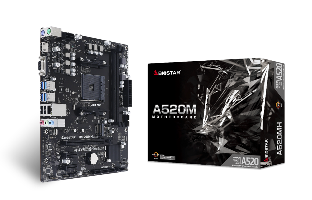 Материнская плата Biostar A520MH, SocketAM4, AMD A520, mATX
