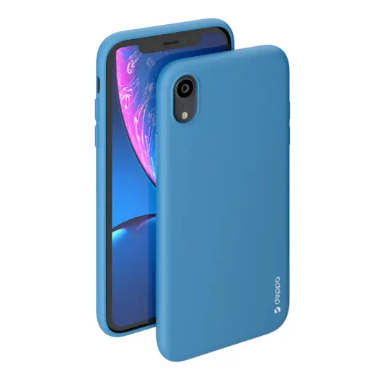 

Чехол-накладка Deppa Gel Color Case для смартфона Apple iPhone XR, термопластичный полиуретан (TPU), голубой (85364)