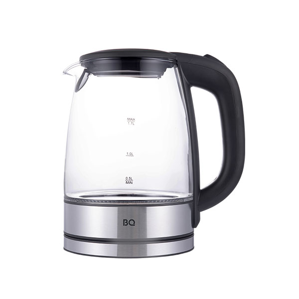 

Чайник электрический BQ KT1834G 1.7л. 2.2 кВт, стекло, черный/серебристый, KT1834G
