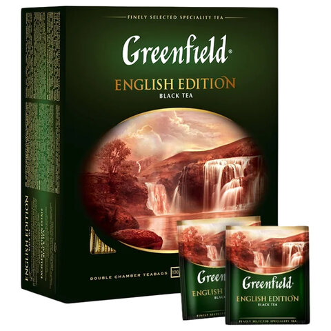 

Чай в пакетиках черный Greenfield English Edition, 100шт.x2г (1383-09), English Edition