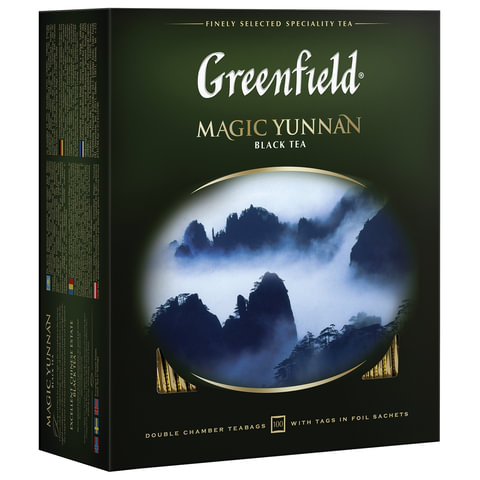 Чай в пакетиках черный Greenfield Magic Yunnan, 100шт.x2г (0583-09)