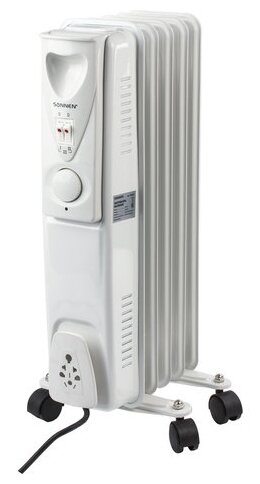 Обогреватель масляный SONNEN DFS-05, 1 кВт, до 10 м²