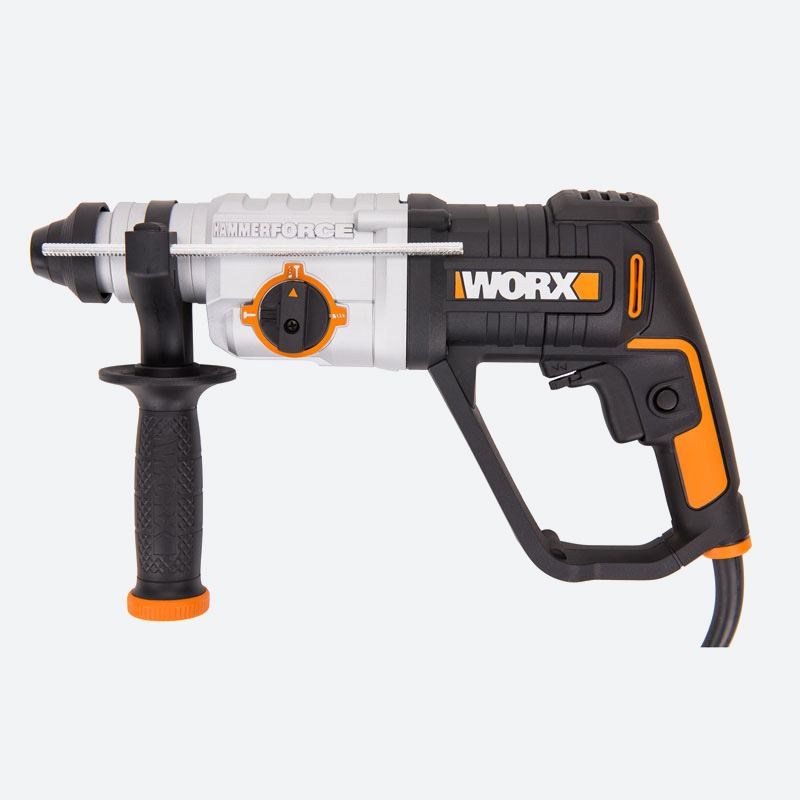 Перфоратор WORX WX339, сетевой, SDS-Plus, 800Вт, 2.5 Дж, 1050 об/мин, 5300 уд/мин, кейс, 3.3кг (WX339)