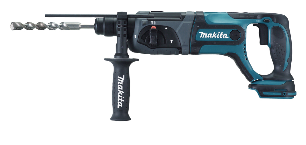 

Перфоратор Makita DHR241Z, аккумуляторный, SDS-Plus, 1.9 Дж, 1100 об/мин, 4000 уд/мин, 18V, 3.2кг (0088381661768) поставляется без аккумуляторов и зарядного устройства, DHR241Z