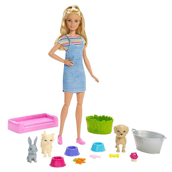 

Кукла Mattel "Barbie: Кукла и домашние питомцы", 29 см, в комплекте аксессуары (FXH11), "Barbie: Кукла и домашние питомцы"